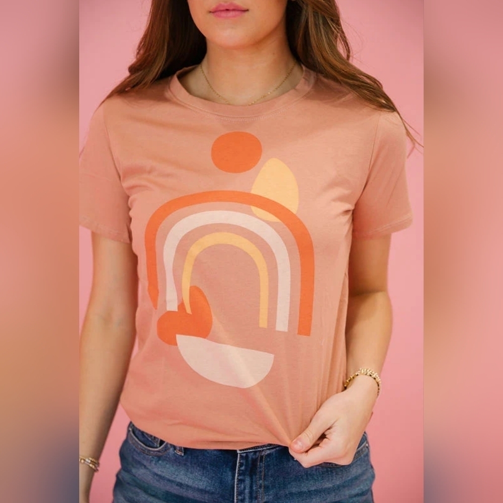 Judith March Women's Casual Rust Short Sleeve Casual